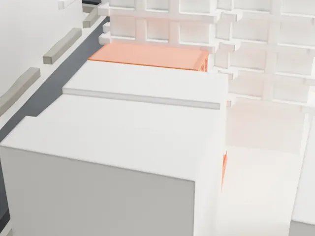 58 Joralemon Street model, West view