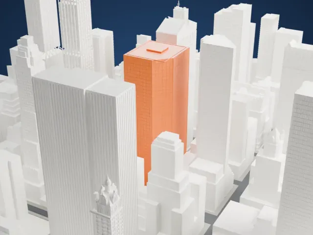 590 Madison Avenue model, North view