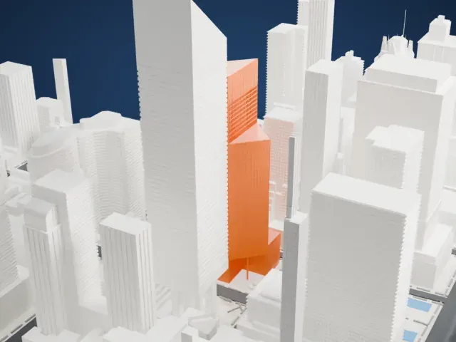 599 Lexington Avenue model, North view