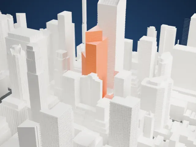 599 Lexington Avenue model, South view