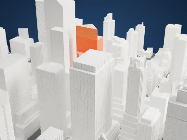 599 Lexington Avenue model, West view
