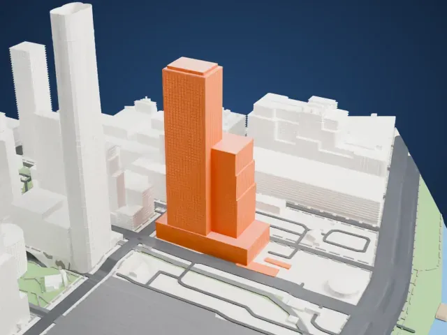 601 West 29th Street model, North view