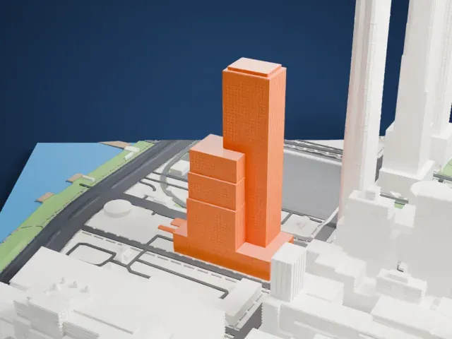 601 West 29th Street model, South view