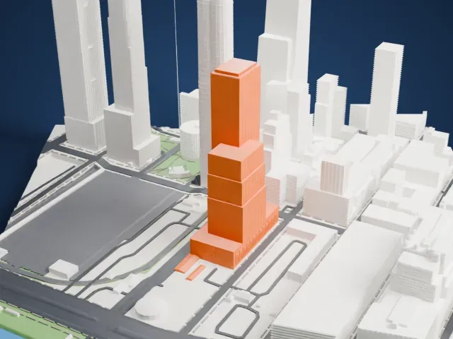 601 West 29th Street model, West view
