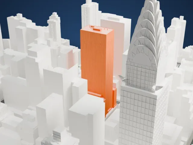 633 3rd Avenue model, North view
