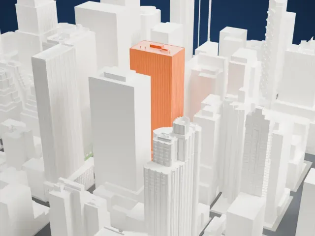 633 3rd Avenue model, South view