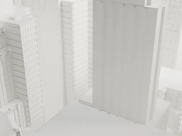 65 Broadway model, South view