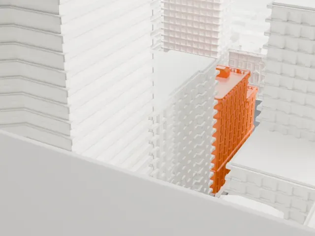 655 Park Avenue model, East view