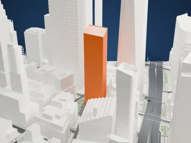 7 World Trade Center model, North view