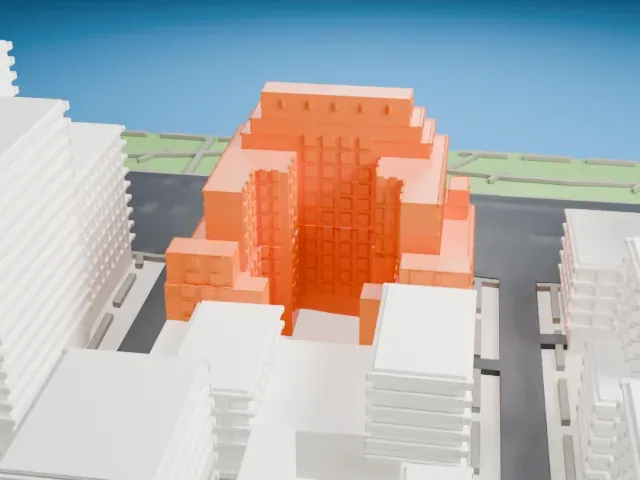 70 Vestry model, East view