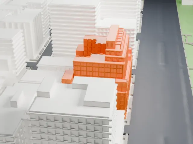 70 Vestry model, North view