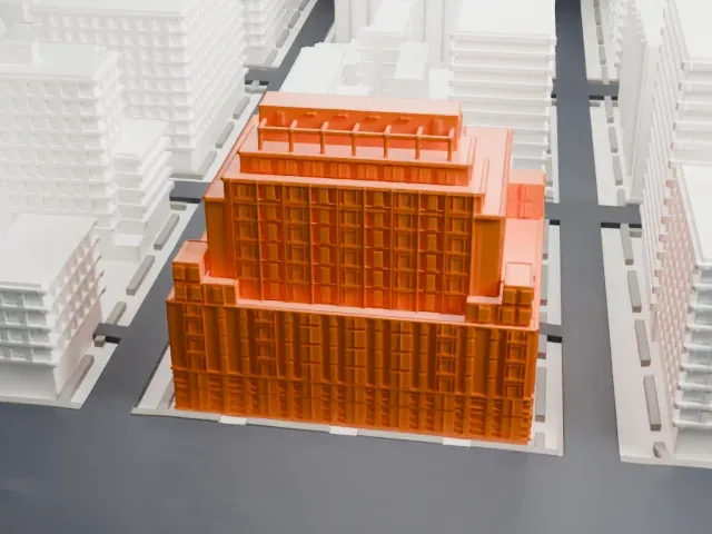 70 Vestry model, West view