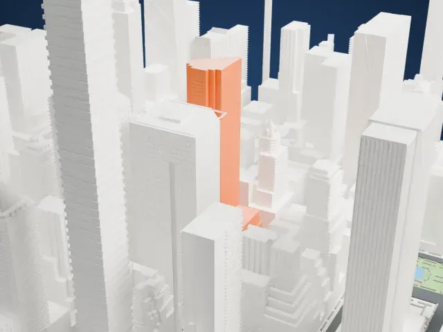 712 Fifth Avenue model, East view