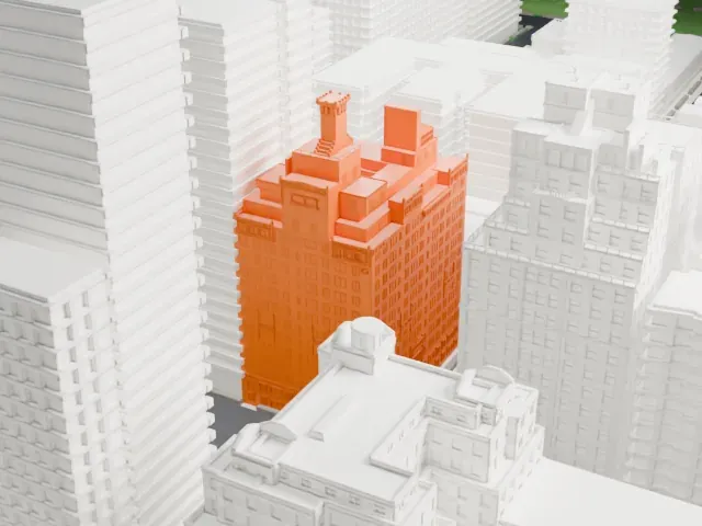 730 Park Avenue model, East view