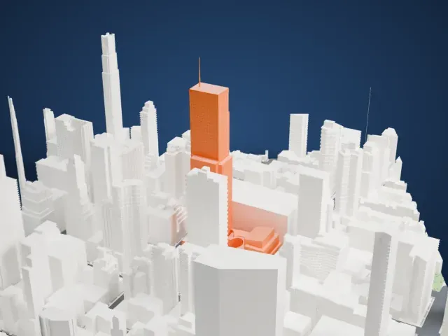 731 Lexington Avenue model, South view