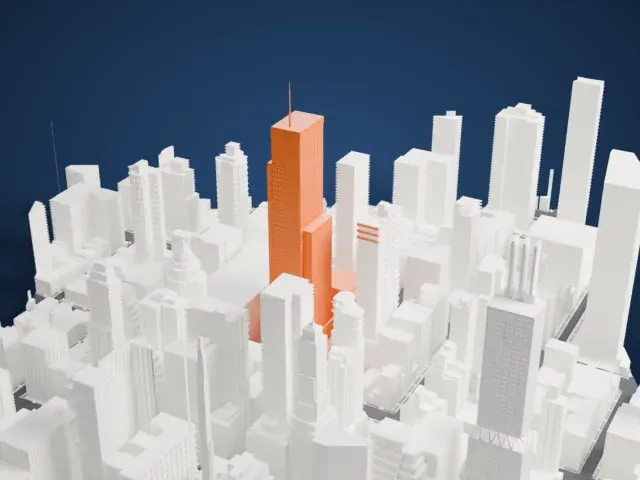 731 Lexington Avenue model, West view