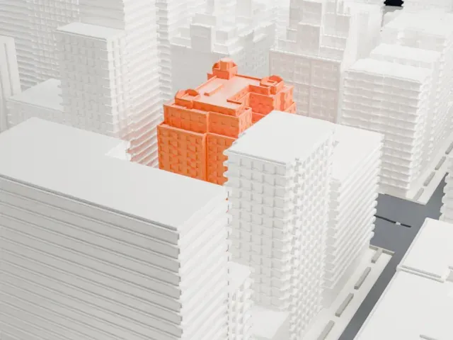 737 Park Avenue model, East view