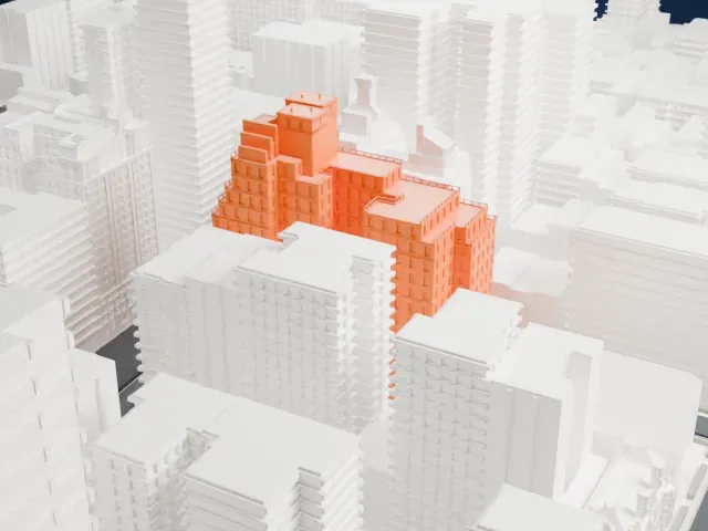 740 Park Avenue model, North view