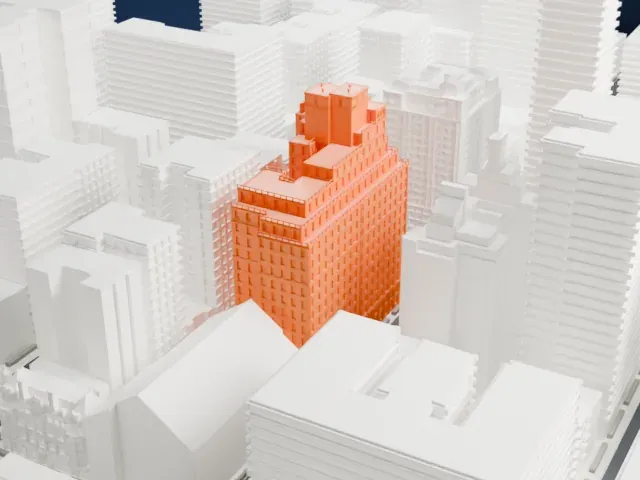 740 Park Avenue model, West view