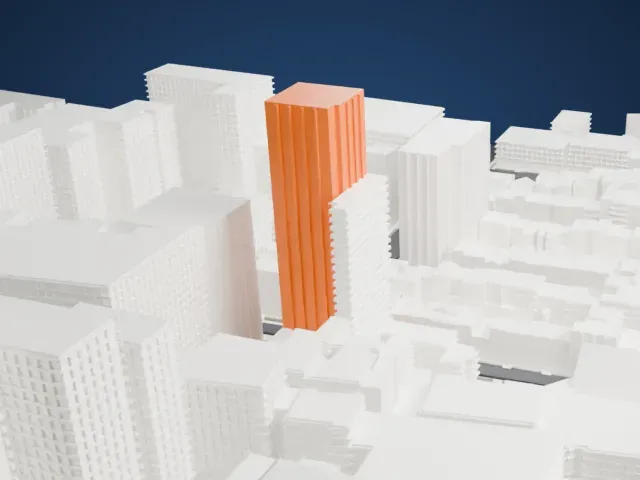 75 Livingston Street model, North view