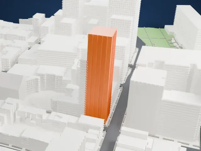 75 Livingston Street model, South view