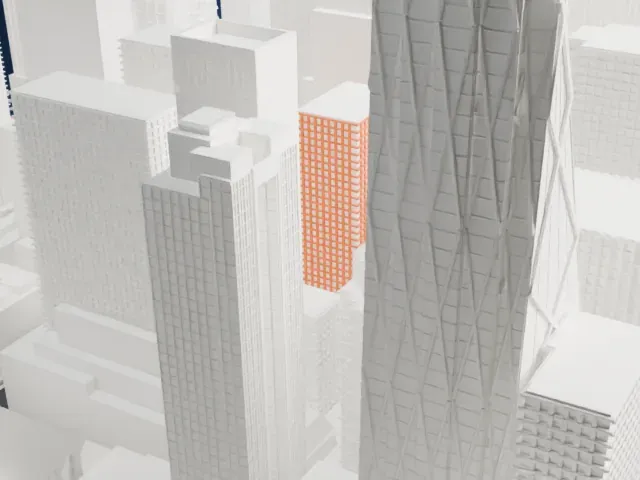 75 Rockefeller Plaza model, North view