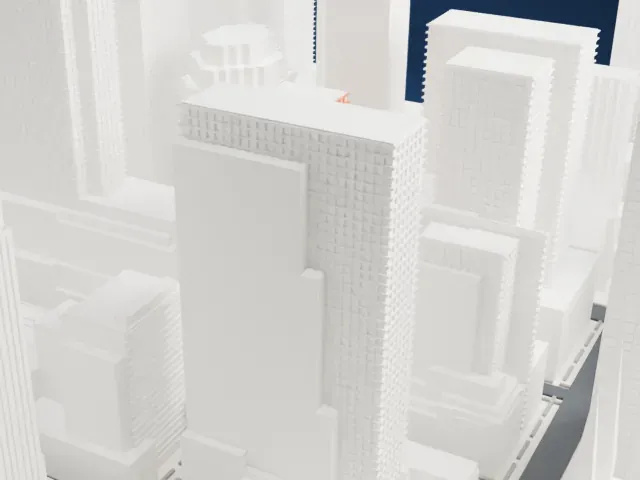 75 Rockefeller Plaza model, South view