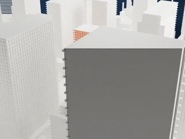 75 Rockefeller Plaza model, West view