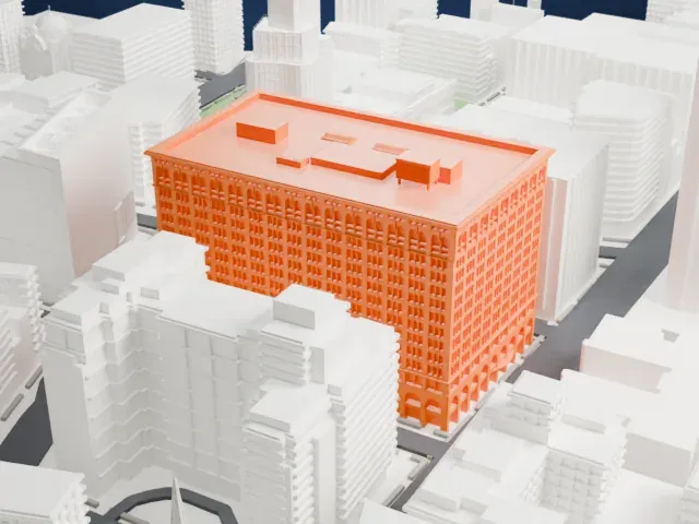 770 Broadway model, North view