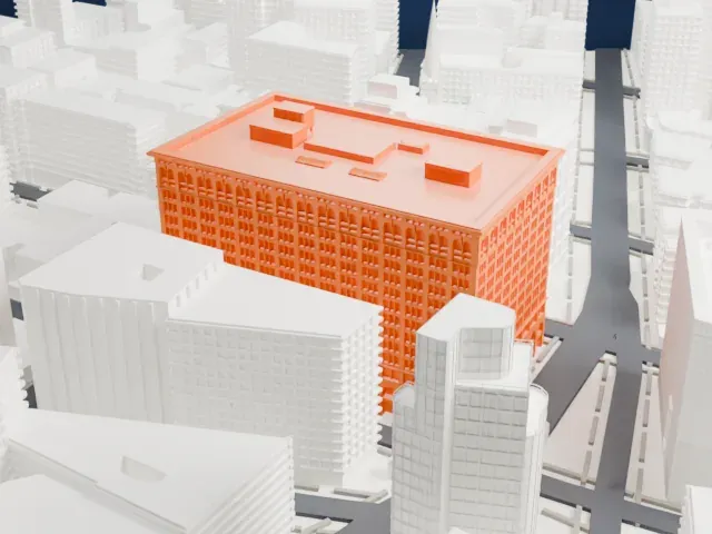 770 Broadway model, South view