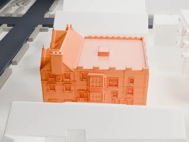 770 Eastern Parkway model, West view
