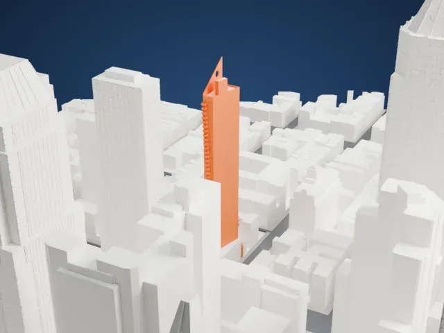 785 Eighth Avenue model, East view