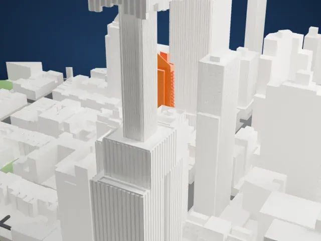 785 Eighth Avenue model, South view