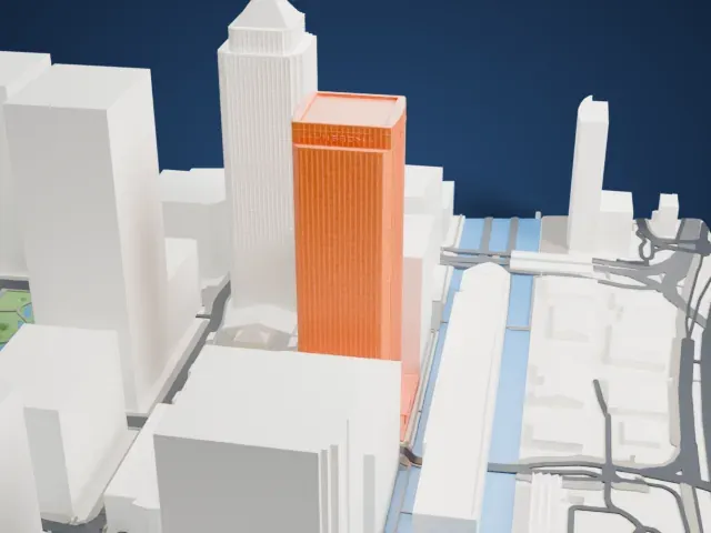 8 Canada Square model, East view