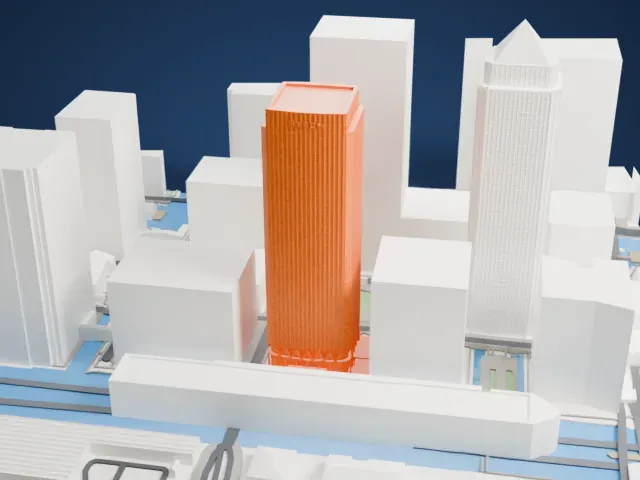 8 Canada Square model, North view