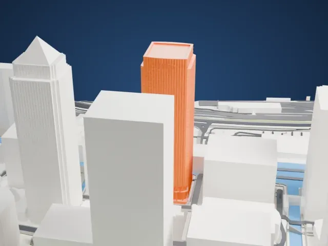 8 Canada Square model, South view