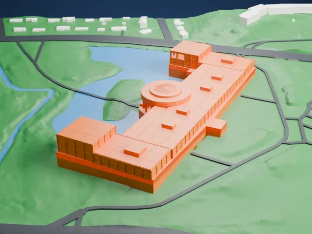 800 Westchester Avenue model, South view
