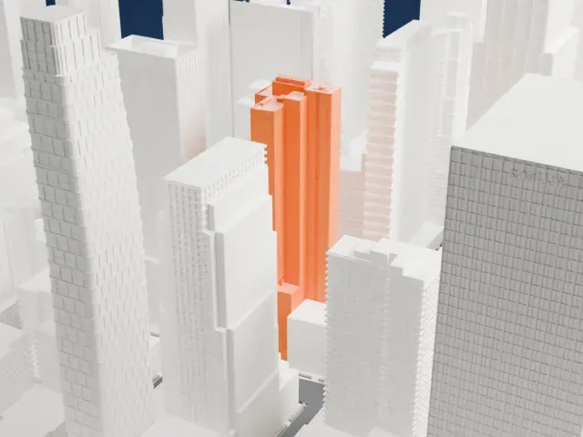 810 Seventh Avenue model, West view