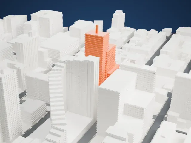 811 Tenth Avenue model, West view