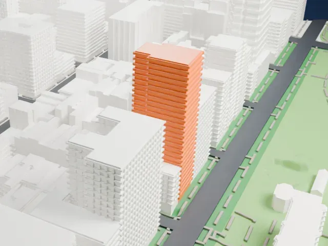 825 Fifth Avenue model, North view