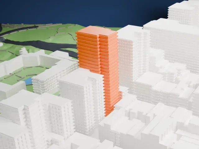 825 Fifth Avenue model, South view