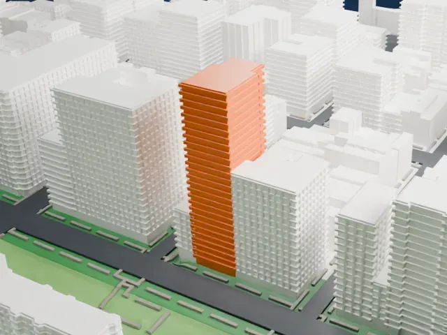 825 Fifth Avenue model, West view