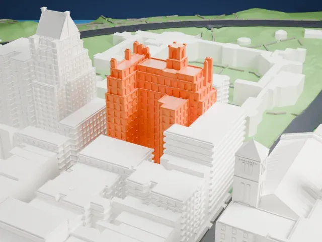 834 Fifth Avenue model, East view