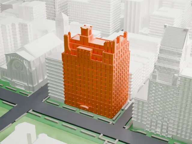 834 Fifth Avenue model, West view