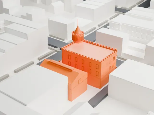 83rd Precinct Police Station model, East view
