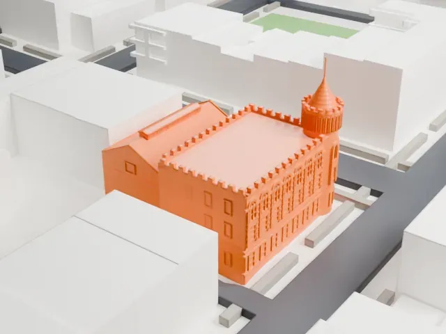 83rd Precinct Police Station model, North view