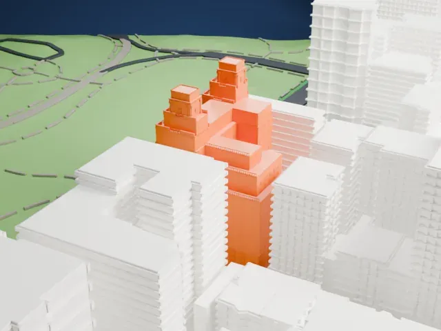 880 Fifth Avenue model, South view