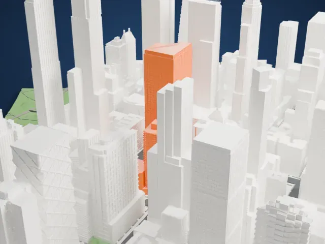 888 7th Avenue model, West view