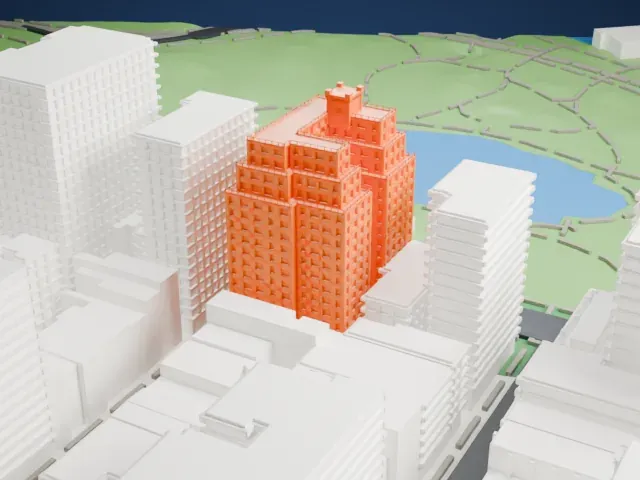 930 Fifth Avenue model, East view