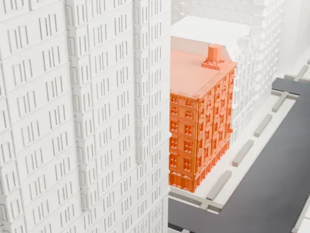 935–939 Broadway model, North view
